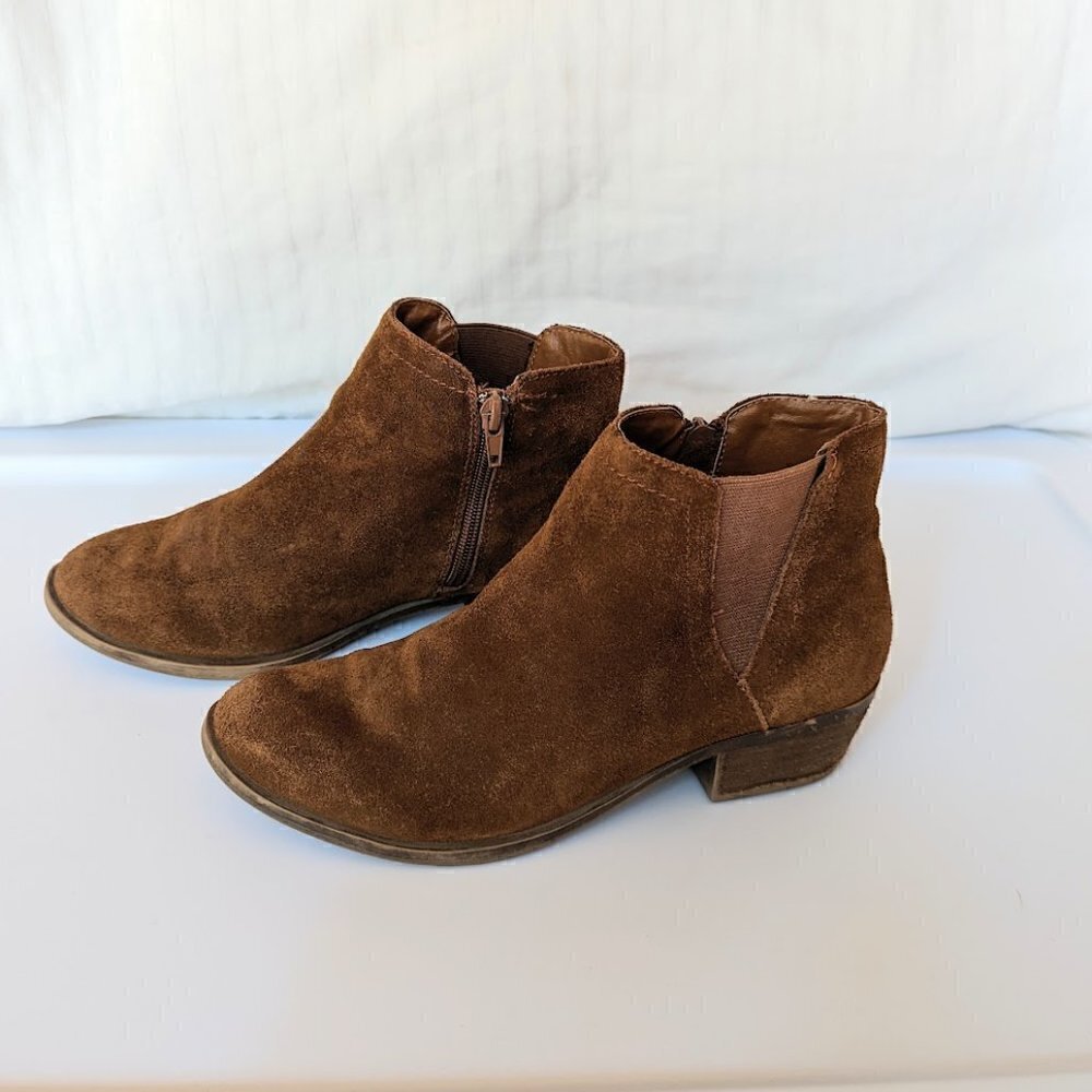 Kensie Suede Bootie Zip Up Women's 7 Bohemian Hippie